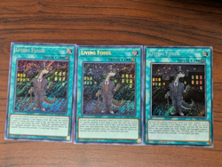 Yu-Gi-Oh! Living Fossil BLRR-EN015 Secret Rare 1st Edition LP x3 - Image 1