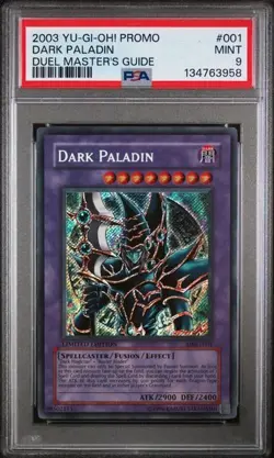 2003 Yu-Gi-Oh! Dark Paladin DMG-001 Secret Rare Promo PSA 9 - Image 1