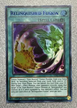 Relinquished Fusion LDS1-EN049 Blue Ultra Rare 1st Edition LP - Image 1