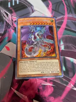 YUGIOH - SUPER ANTI KAIJU WAR MACHINE MECHA THUNDER KING - SECRET RARE - 1ST NM - Image 1
