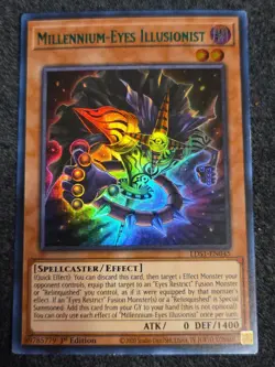 Yugioh: Millennium-Eyes Illusionist LDS1-EN045 Ultra Rare Green 1st Edition NM - Image 1