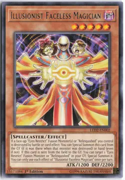 Yugioh - Illusionist Faceless Magician LED2-EN002 1st Edition - Legendary Duelis - Image 1