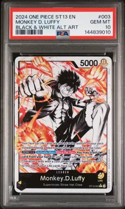 2024 ONE PIECE ULTRA DECK ST13-THE THREE BROTHERS #003 MONKEY D. LUFFY PSA 10 - Image 1