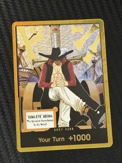 DON!! Card Gold Frame Mihawk OP14 - The Azure Sea's Seven | One Piece Card Game - Image 1