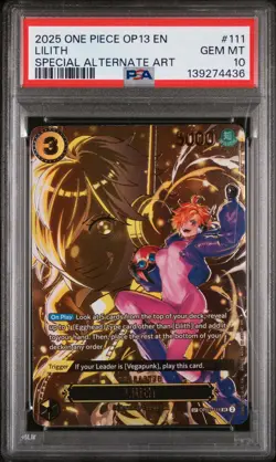 2025 ONE PIECE OP13-CARRYING ON HIS WILL SPECIAL ALTERNATE ART LILITH PSA 10 - Image 1