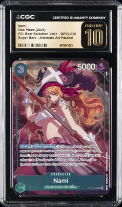 2023 ONE PIECE PC: BEST SELECTION VOL. 1 #OP02-036 NAMI CGC 10 PRISTINE - Image 1
