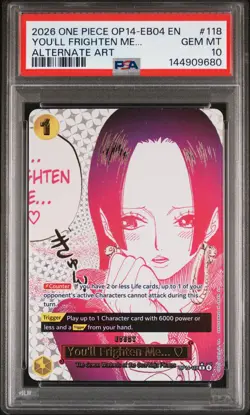 2026 ONE PIECE EB04-THE AZURE SEA'S SEVEN ALT ART YOU'LL FRIGHTEN ME... PSA 10 - Image 1