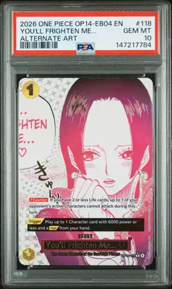 2026 ONE PIECE OP14-EB04-THE AZURE SEA'S SEVEN AA YOU'LL FRIGHTEN ME... PSA 10 - Image 1