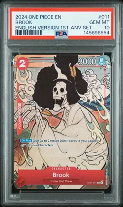 2024 ONE PIECE ENGLISH VERSION 1ST ANNIVERSARY SET #011 BROOK PSA 10 - Image 1