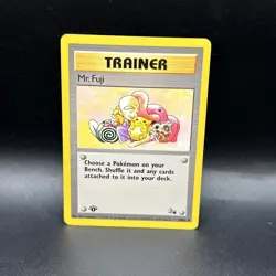 Pokemon TCG Mr. Fuji – Fossil 1st Edition 58/62 – Rare Trainer Card - Image 1
