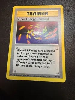 Pokemon Card - Super Energy Removal Base Set (Shadowless) 79/102 Rare NM - Image 1