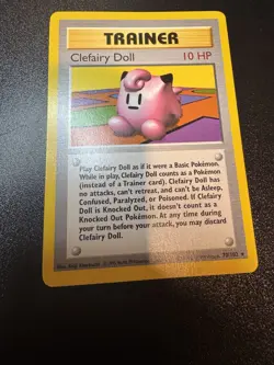 Clefairy Doll - 70/102 - Pokemon Base Set Shadowless Rare Card WOTC NM - Image 1