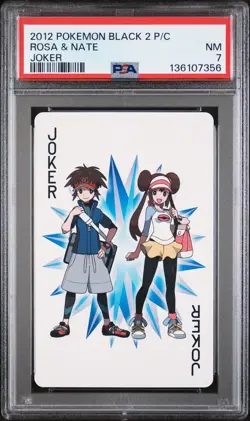 2012 POKEMON BLACK 2 PLAYING CARDS JOKER ROSA & NATE PSA 7 - Image 1