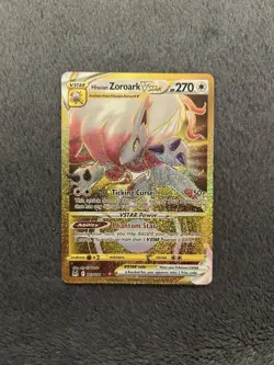 Pokemon TCG Hisuian Zoroark VSTAR Sword & Shield Lost Origin 213/196 Gold Card - Image 1