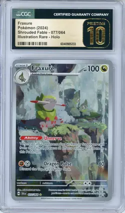Fraxure 077/064 IR Illustration Rare Shrouded Fable SFA Pokemon Card CGC 10 - Image 1