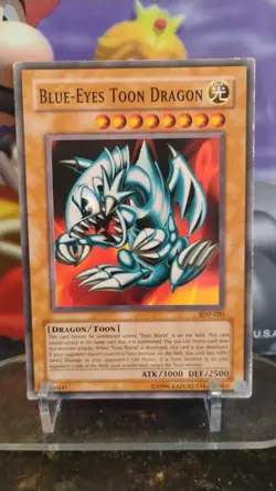 BLUE-EYES Toon Dragon YU-GI-OH Non-Foil Trading Card SDP-020 - Image 1