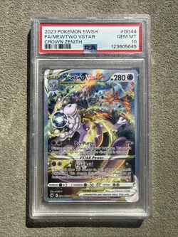 Mewtwo VStar PSA 10 GG44 English Pokemon Card 2023 Crown Zenith - Image 1