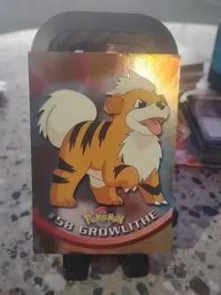 Growlithe 58 Topps Series 1 TV Animation Blue Logo Holo Foil Pokemon Card - Image 1