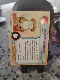 Growlithe 58 Topps Series 1 TV Animation Blue Logo Holo Foil Pokemon Card - Image 2