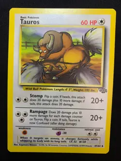 TAUROS - 47/64 - JUNGLE - POKEMON CARD - LP - Image 1