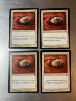 4x Circle of Protection Red Tempest Magic Cards LP-EX Condition Playset - Image 1