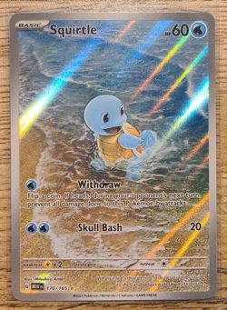 Squirtle 170/165 Rare Print Error Card Sv: Scarlet & Violet 151 Holo - Image 1