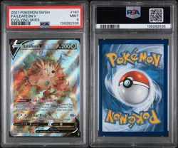 2021 POKEMON SWORD & SHIELD EVOLVING SKIES #167 FULL ART/LEAFEON V PSA 9 - Image 3