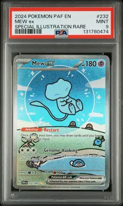 Pokemon Mew EX Paldean Fates Bubble Mew Sir 2024 PSA 9 - Image 1