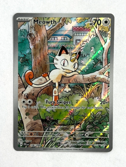 Pokemon TCG Meowth 106/094 Illustration Rare ME02: Phantasmal Flames - Image 1