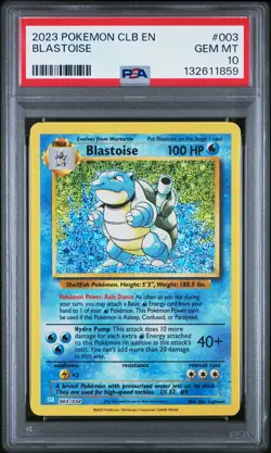 2023 POKEMON CLB-CLASSIC BLASTOISE & SUICUNE EX DECK #003 BLASTOISE PSA 10 - Image 1