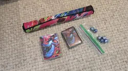 Pokemon TCG Mega Charizard X UPC Accessories Set (Playmat, Deck Box, etc) - Image 1