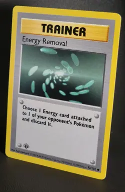 1999 Pokemon Game 1st Edition Trainer ENERGY REMOVAL Shadowless English 92/102 - Image 4