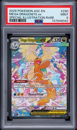 2026 POKEMON ASCENDED HEROES SPECIAL ILLUSTRATION RARE MEGA DRAGONITE EX PSA 9 - Image 1