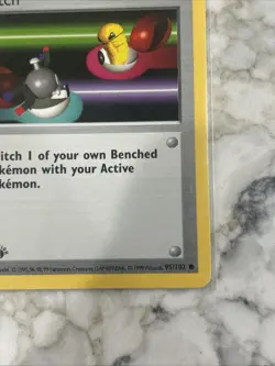 Switch 1ST EDITION Base Set (Shadowless) 1999 Pokemon 95/102 Common - LP - Image 4