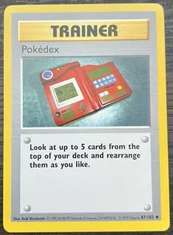 Shadowless Pokedex 087/102 Pokemon TCG WOTC Base Set NM - Image 1