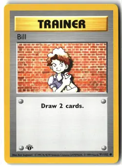 Bill ⭐ 91/102 1st Edition WOTC Base Set 1999 Pokemon NM - Image 1