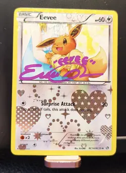 2013 Pokemon B & W - Eevee RC14/RC25 Legendary Treasures AUTO Erica Schroeder - Image 2