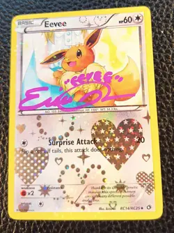 2013 Pokemon B & W - Eevee RC14/RC25 Legendary Treasures AUTO Erica Schroeder - Image 4