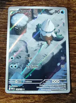 Snover 140/132 Pokemon Mega Evolution Holo Illustration Rare IR - Image 1