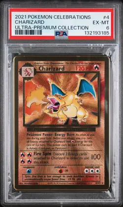 2021 POKEMON CELEBRATIONS ULTRA-PREMIUM COLLECTION #4 CHARIZARD PSA 6 - Image 1