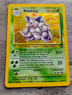 Nidoking 11/130 Holo Rare - Pokemon TCG Base Set 2 WOTC - Image 1