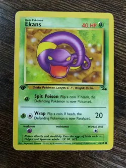 Pokemon Fossil 1st Edition Ekans 46/62 Non Holo NM-MINT - Image 1