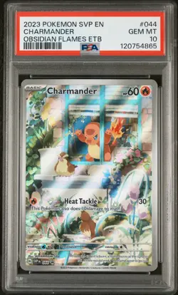 2023 POKEMON SVP EN-SV BLACK STAR PROMO #044 CHARMANDER PSA 10 - Image 1