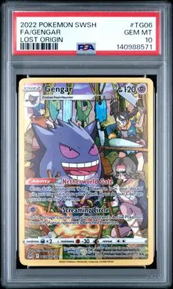 2022 POKEMON SWORD & SHIELD LOST ORIGIN #TG06 FULL ART/GENGAR PSA 10 - Image 1