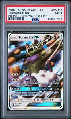 2018 POKEMON SM PROMO FORCES OF NATURE GX PREMIUM COLLECTION TORNADUS GX PSA 9 - Image 1