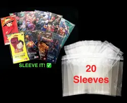 One Piece Sleeved Booster Pack! 20pcs Self Sealing Clear View Protective Sleeves - Image 1