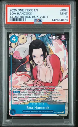 2025 ONE PIECE PROMOS ILLUSTRATION BOX VOL.1 #004 BOA HANCOCK PSA 9 - Image 1