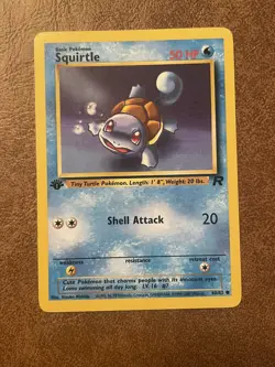 1st Edition Squirtle - Vintage 68/82 Team Rocket Pokemon Card - Image 1