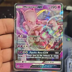 Pokemon TCG Mewtwo GX Black Star Promo Card SM196 NM/M Condition - Image 1