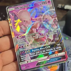 Pokemon TCG Mewtwo GX Black Star Promo Card SM196 NM/M Condition - Image 2